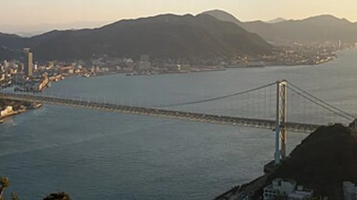Panoramic view across the Kanmon Strait