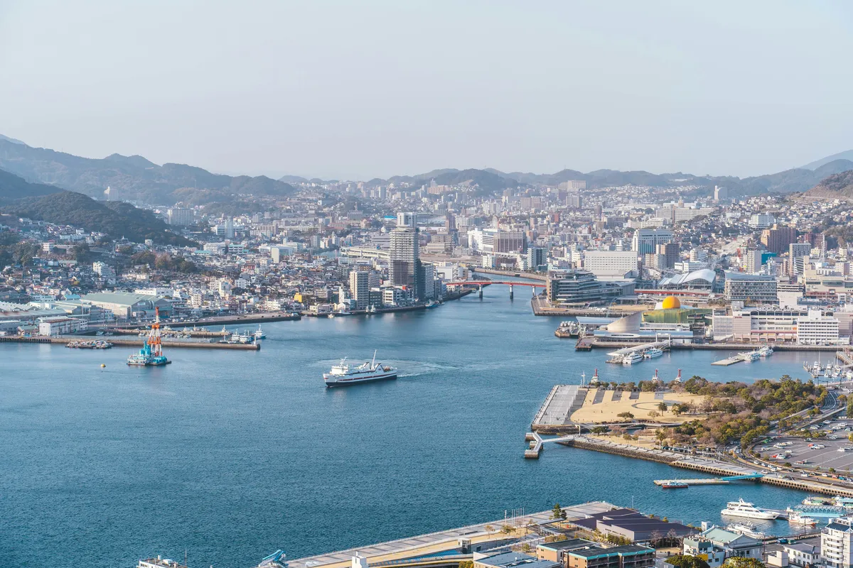 Nagasaki city view and regional travel scenery