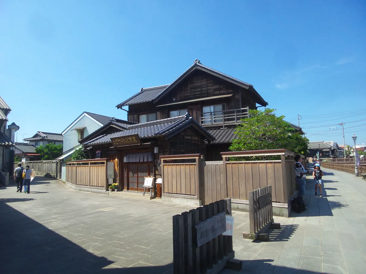 Street scene in Sawara's historic merchant town in Katori, Chiba